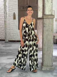 Forest Ikat Ruched Jumper