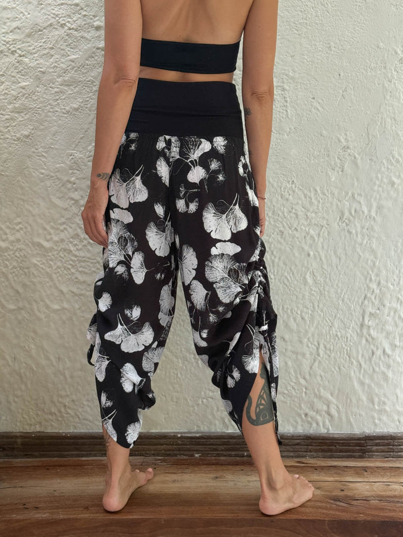 Black Ginkgo Ruched Pant