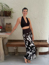 Black Ginkgo Ruched Pant
