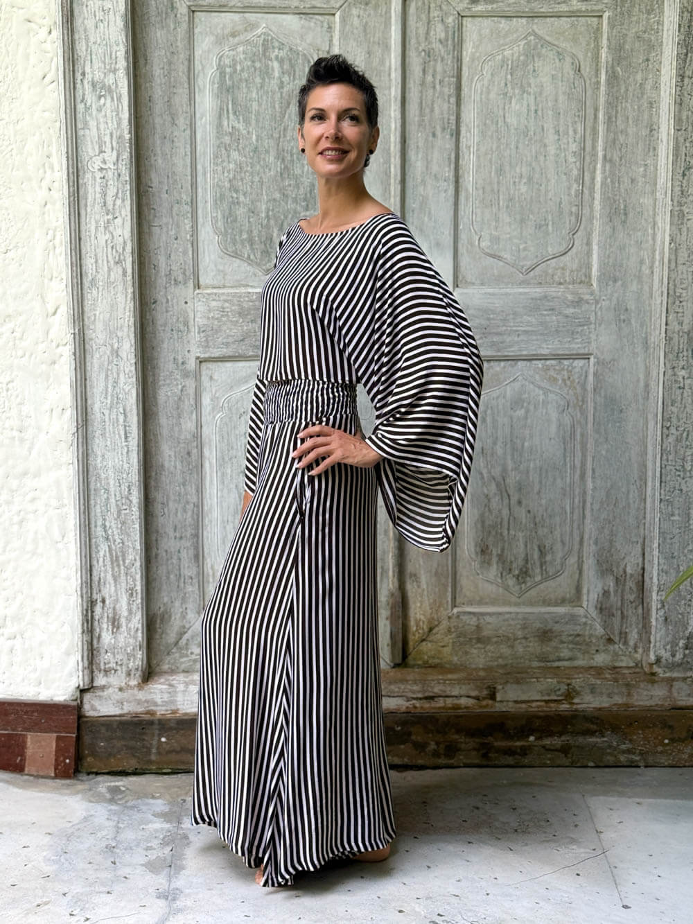 Stripe Wide Leg Flow Pant