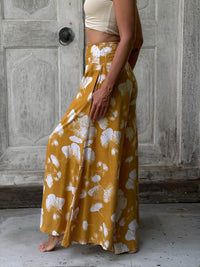 Ginkgo Print Wide Leg Flow Pant