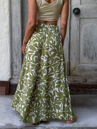 Olive Bloom Wide Leg Flow Pant