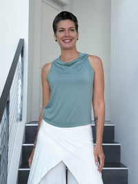 Racerback Cowl Top