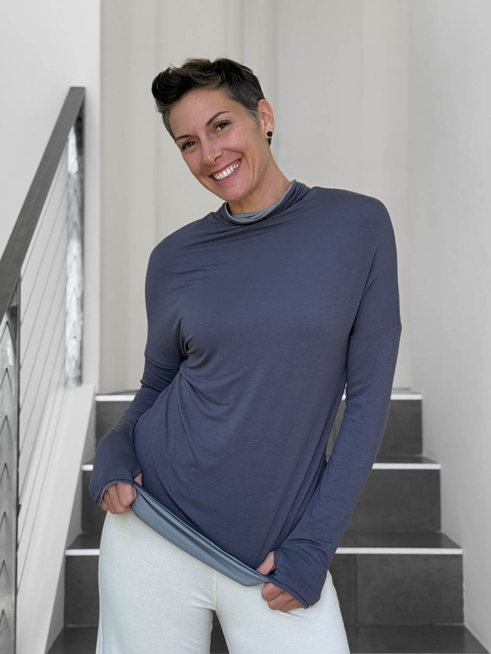 Reversible Long Sleeve Top
