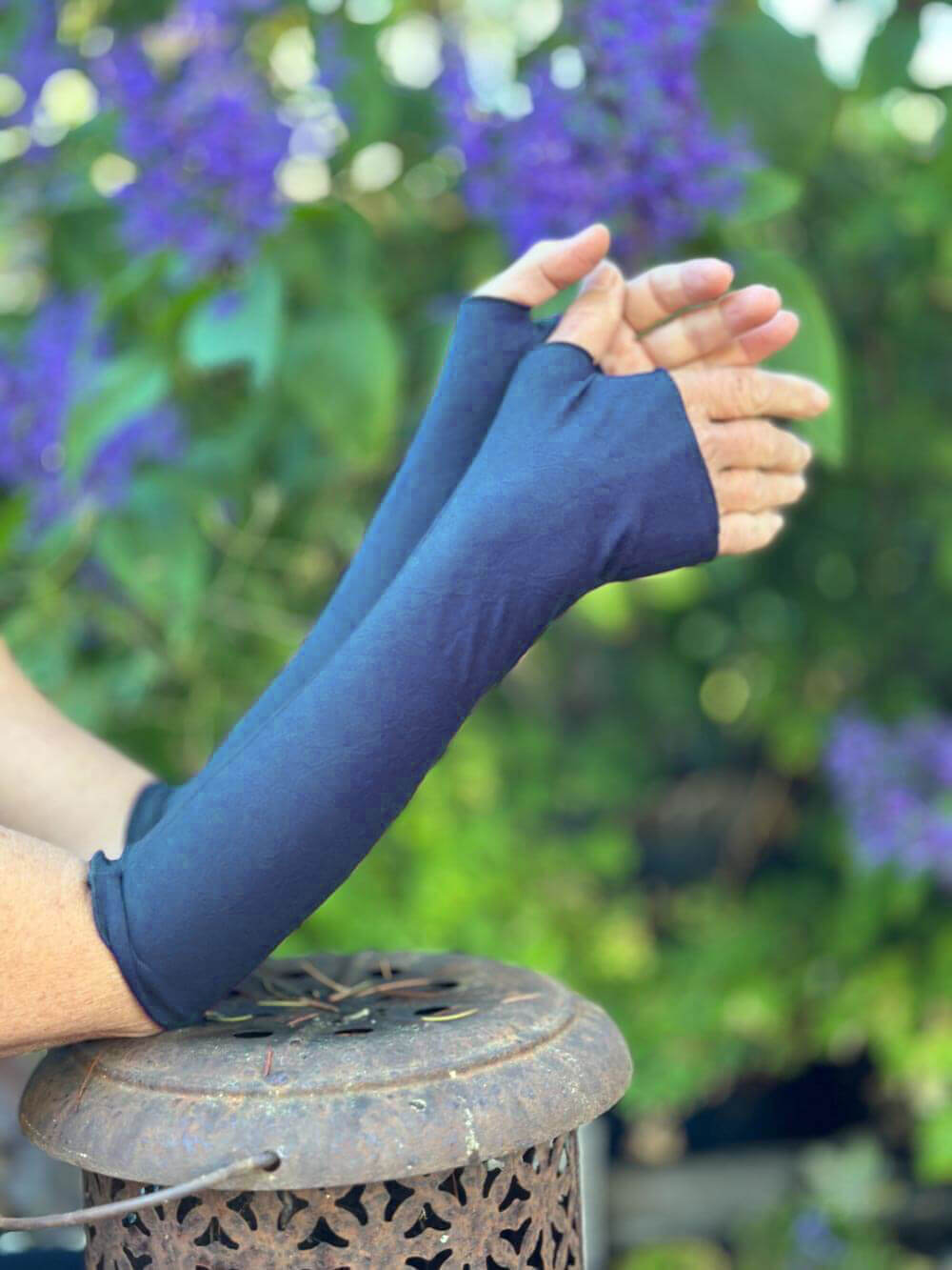 Starseed Print Reversible Fingerless Gloves | Boho Accessories