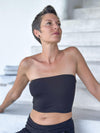 caraucci stretch jersey reversible black tube top #color_black