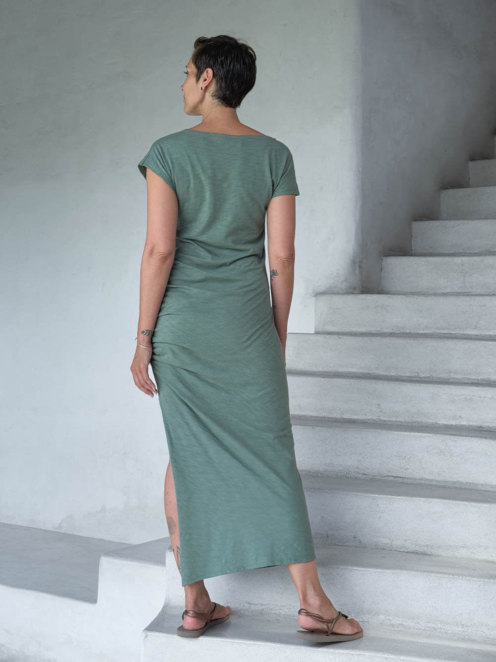 Cotton Ruched Dress| Womens Cotton Dress Black / M Cotton Ruched Dress| Womens Cotton Dress Black / M