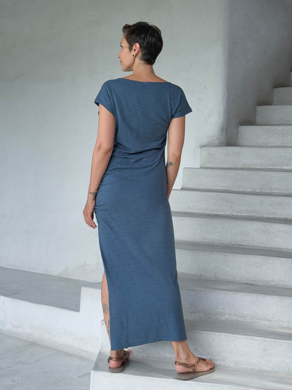 Cotton Ruched Dress| Womens Cotton Dress Black / M Cotton Ruched Dress| Womens Cotton Dress Black / M