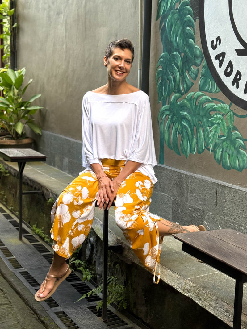 Golden Ginkgo Ruched Pant