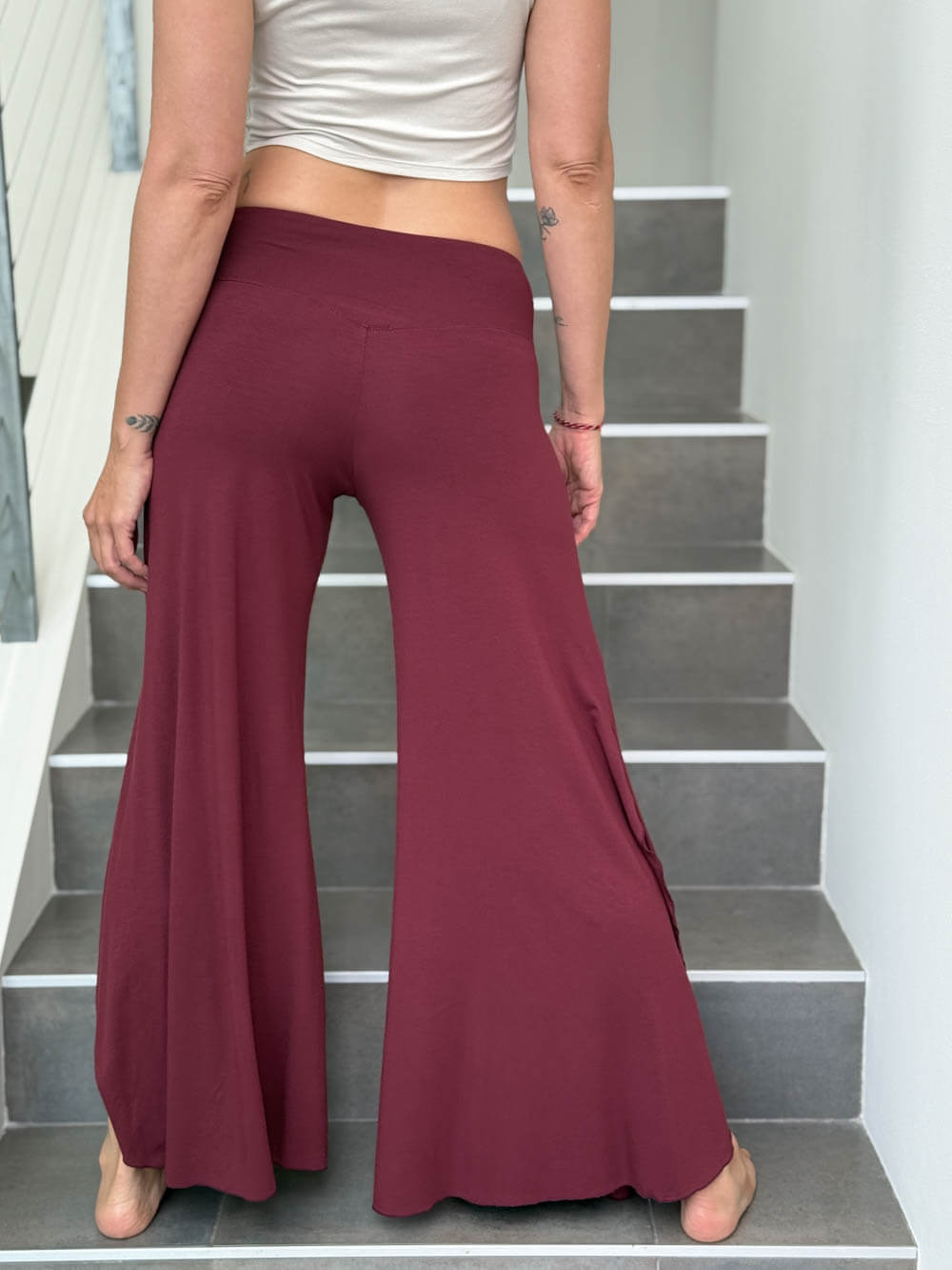 FIKA.　Side Slit Pants Women's Plant-Based Side Slit Flare Flow Pants | Slit Pants