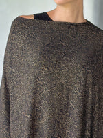 Reversible Snake Lace Print Poncho