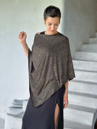 Reversible Snake Lace Print Poncho