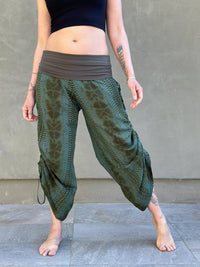 Snake Print Ruched Pants