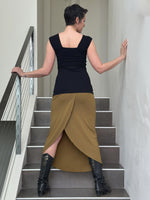 caraucci brass tube slit skirt #color_brass