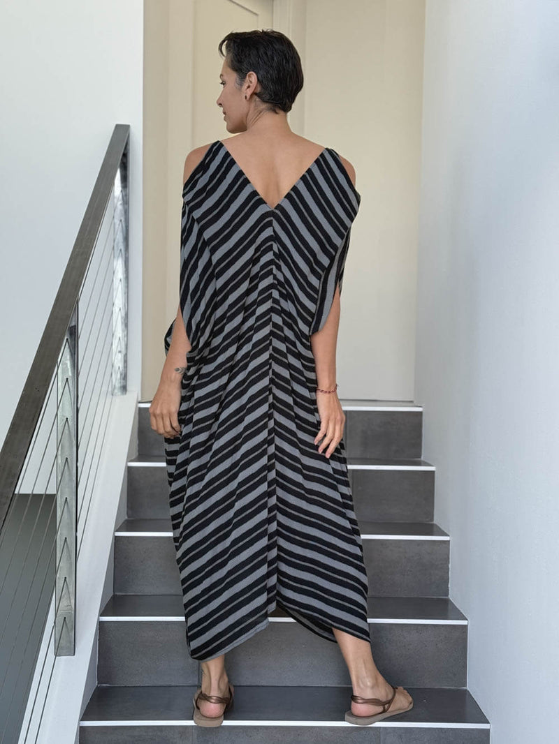 Stripe Kaftan Dress