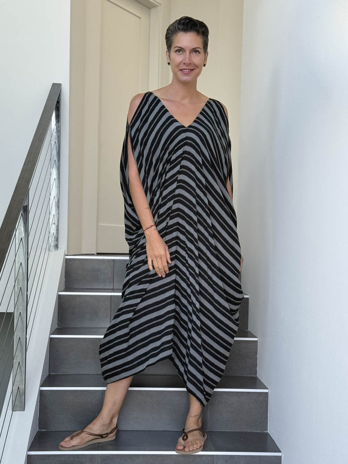 Stripe Kaftan Dress