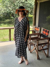 Stripe Kaftan Dress