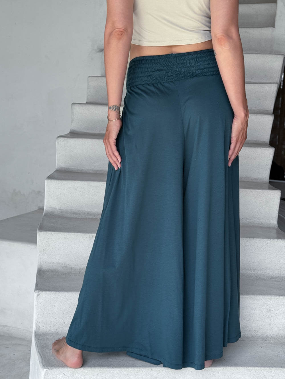 Wide Leg Flow Pant Teal