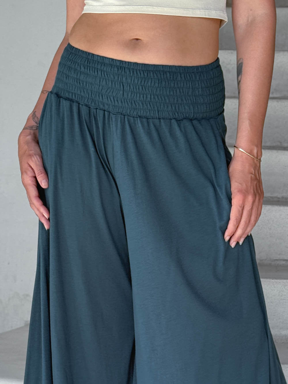Wide Leg Flow Pant Teal