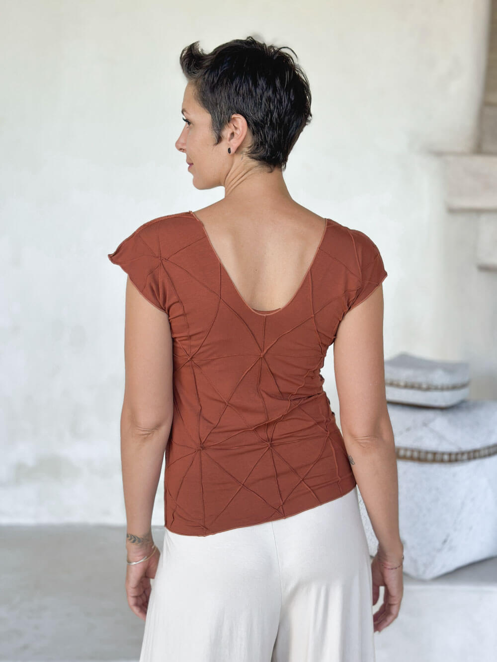 トップス MULTI SHOULDER PARTS RIB TOPS Eaphi eaphi MULTI SHOULDER PARTS RIB TOPS