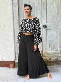 Midnight Bloom Flow Top