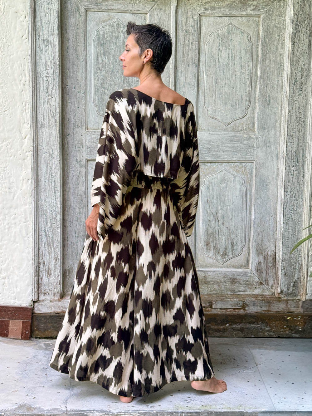 Forest Ikat Flow Top
