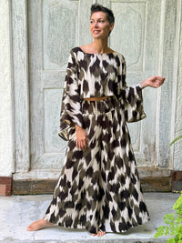 Forest Ikat Flow Top