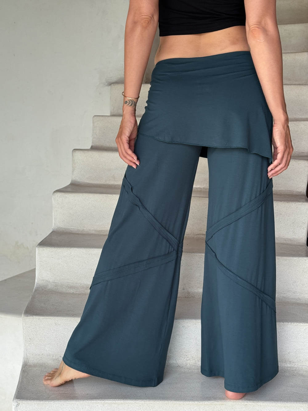 Wide Leg Panel Panels | Women's Skirt-Over Flare Pants