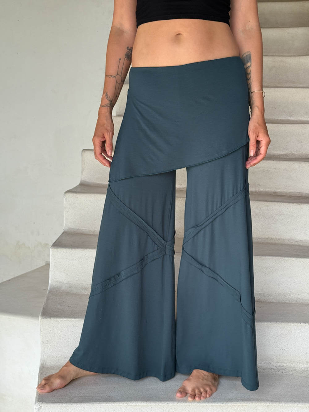 Wide Leg Panel Panels | Women's Skirt-Over Flare Pants