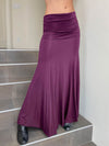 women's plant based rayon jersey stretchy purple hourglass convertible maxi skirt and dress #color_jam