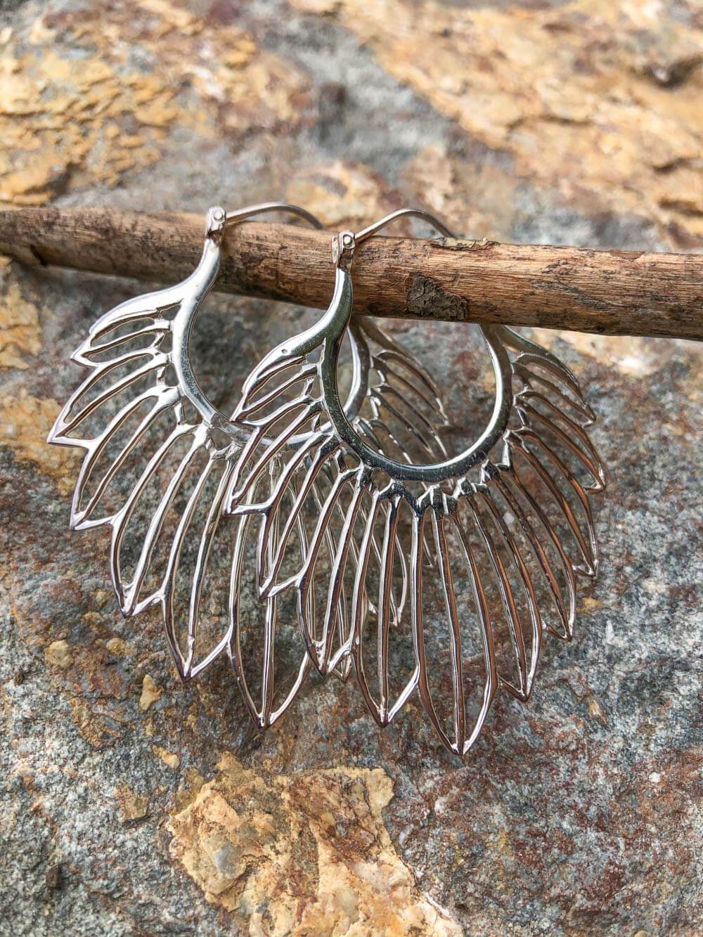 Feather Fan Earrings