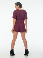 womens loose fit natural jersey jam one piece shortsie romper #color_jam