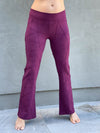caraucci women's teal textured bamboo purple jam boot cut pants #color_jam