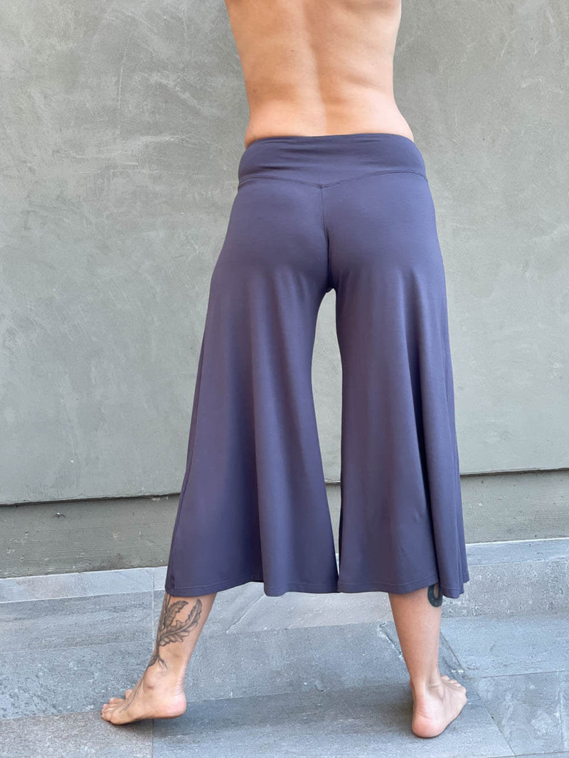 Wide Leg Cropped Flare Flow Pants, Women's Plant-Based Clothing