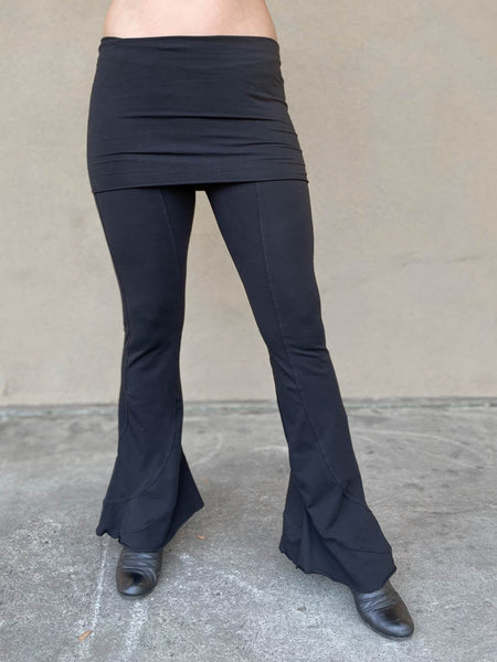 Black flowy 2025 skirt yoga pants