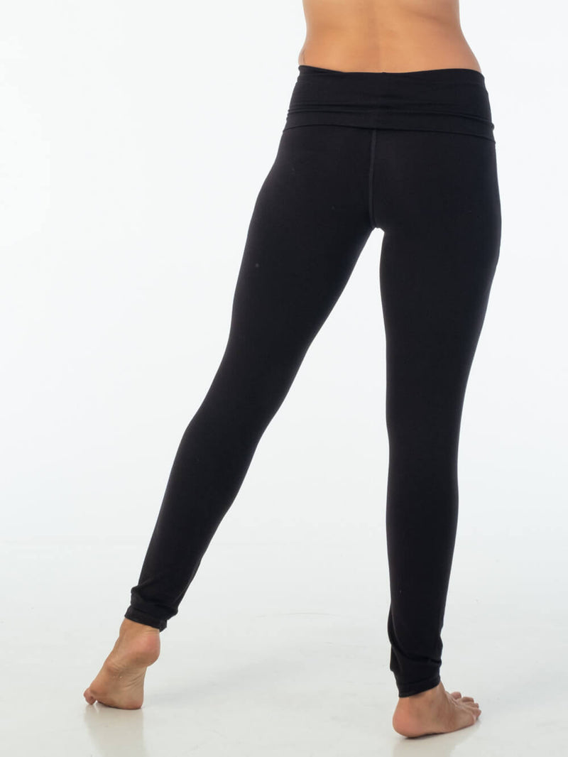 Lululemon Women's Full Length Leggings Black Size 2 Fold Over