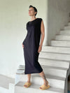 caraucci cotton pocket dress #color_black