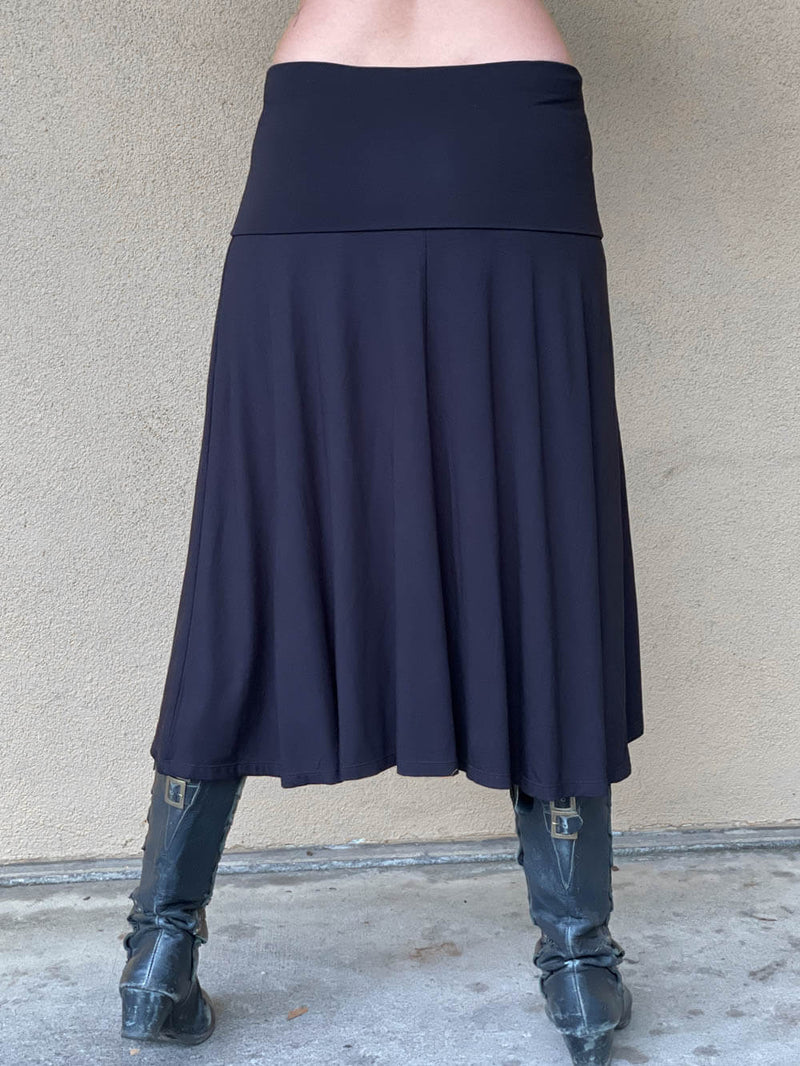 Mid Length Fold Over Waistband Skirt | Women's Convertible Skirt