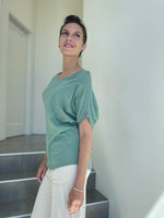 women's pima cotton loose fit sage green dolman t-shirt #color_moss